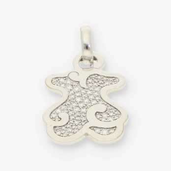 Colgante oro blanco y bri TOUS 2