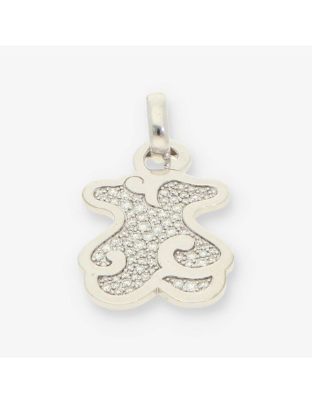 Colgante oro blanco y bri TOUS