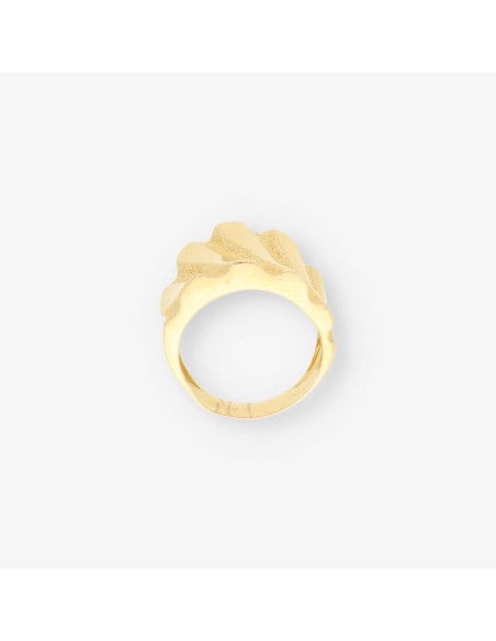 Anillo oro mate y brillo