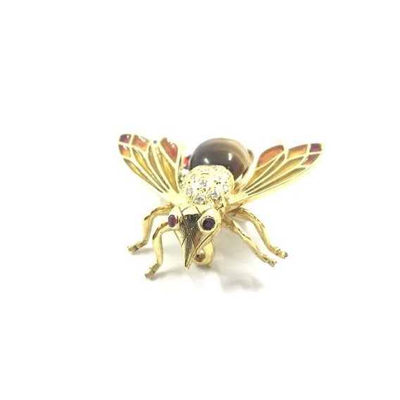Broche de oro en forma de abeja